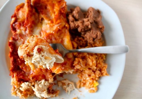 Creamy Chicken Enchiladas in Red Sauce Creamy Chicken Enchiladas in Red Sauce