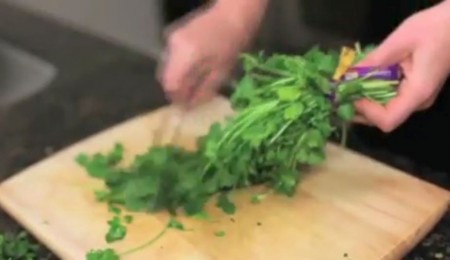 Chopping Herbs with Kim in the Kitchen