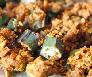 Tortilla Chip-Crusted Okra Tortilla Chip-Crusted Okra