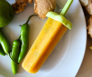 Pineapple Ginger Lime Popsicles With Serrano Pineapple Ginger Lime Popsicles With Serrano