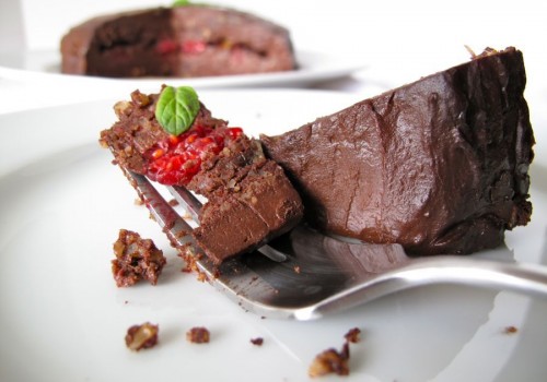 Decadent Raw Raspberry Cacao Fudge Cake