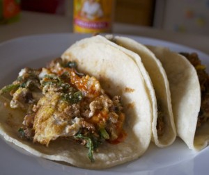 Egg, Bean, and Greens Breakfast Tacos Egg, Bean, and Greens Breakfast Tacos