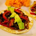 Peperonata Tostadas With Goat Cheese and Avocado
