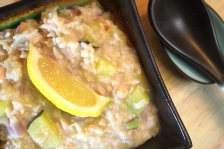 Salmon Rice Soup With Miso and Squash Recipe