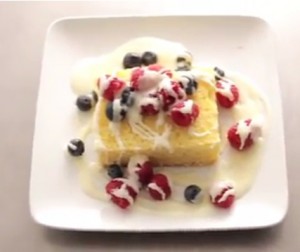 Sweet Cornbread with Honey Crème and Berries Recipe Sweet Cornbread with Honey Crème and Berries Recipe