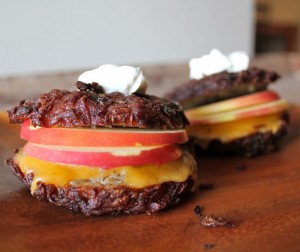 Apple & Cheddar Stuffed Latkes Apple & Cheddar Stuffed Latkes