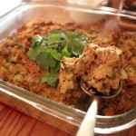 Oyster Cornbread Stuffing With Jalapeño, Cilantro, & Lime