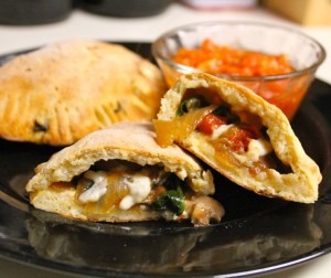 Veggie Calzone With Tomato Garlic Sauce Veggie Calzone With Tomato Garlic Sauce