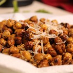 Roasted Chick Peas With Parmesan & Basil