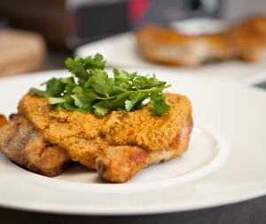 Pan-fried Chicken With Tomatillo-Pepita Sauce Pan-fried Chicken With Tomatillo-Pepita Sauce