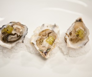 Raw Oysters With Granita and Pickled Kiwis Raw Oysters With Granita and Pickled Kiwis