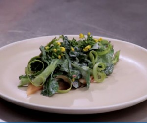 Spring Vegetable Salad With Cantaloupe and Flowering Bok Choy Spring Vegetable Salad With Cantaloupe and Flowering Bok Choy